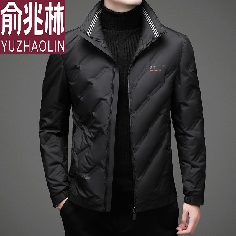 高端商务轻薄羽绒服男短款2025新款冬季男士中老年装嘉兴基地反季