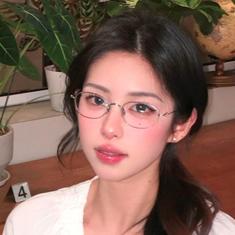 【9号】斯文败类金丝小框可配近视有度数眼镜女纯欲圆形防蓝光眼镜
