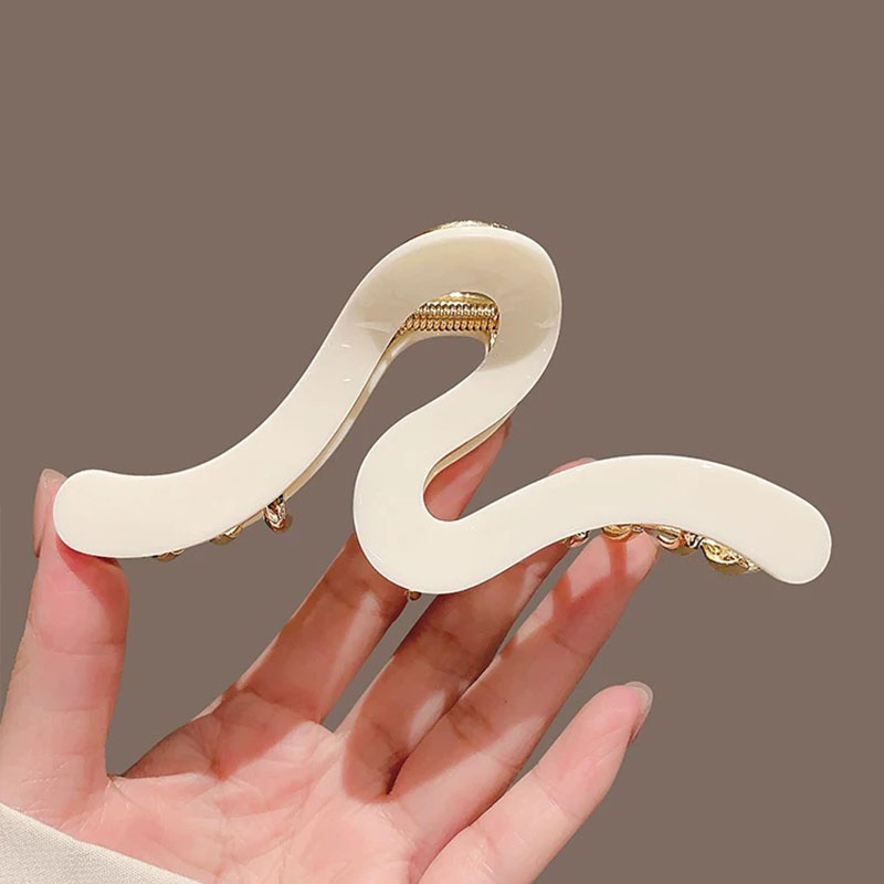 高级感醋酸发夹女2024年新款夹子头饰后脑勺盘发大号抓夹鲨鱼夹子