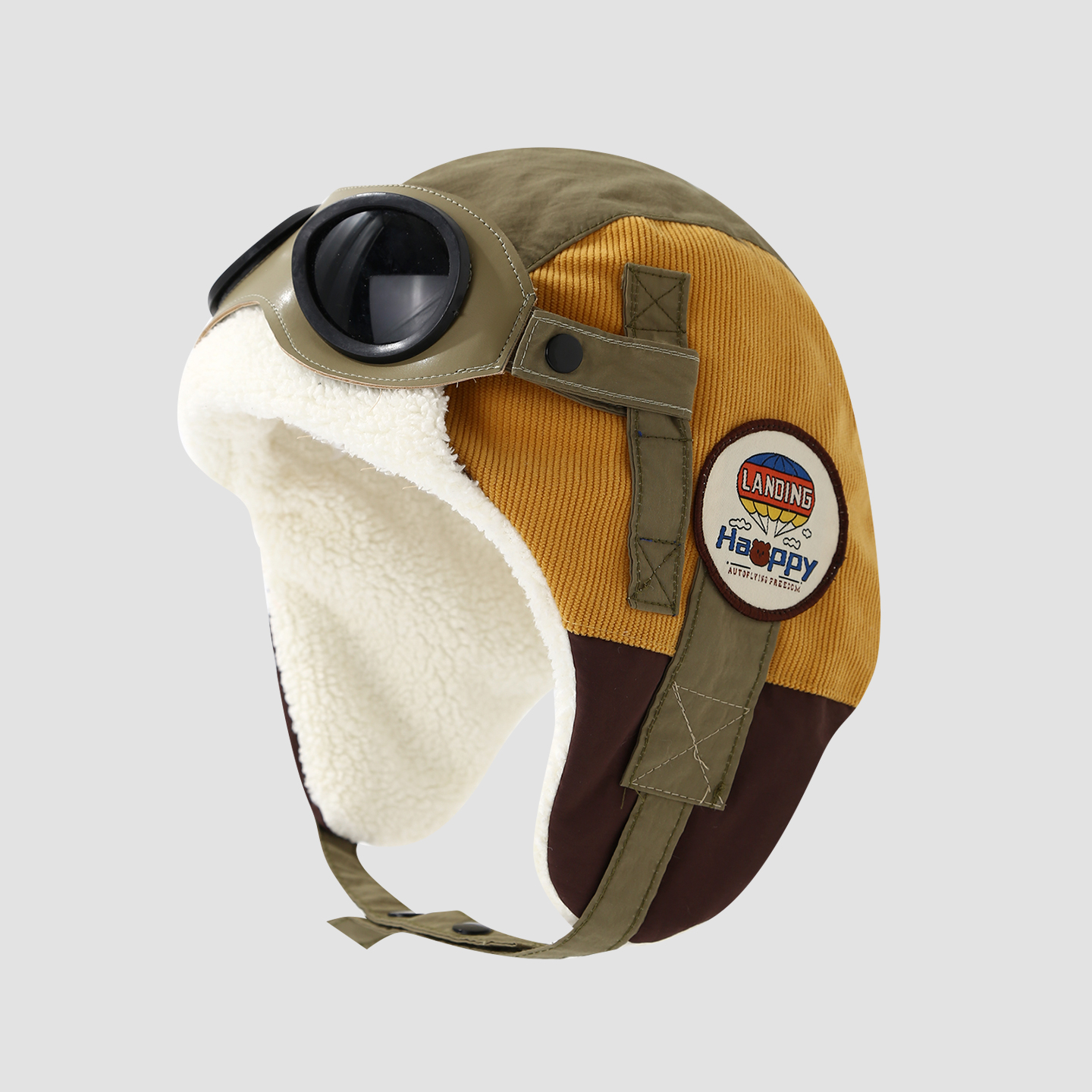 儿童帽子冬季加厚宝宝雷锋帽加绒保暖男童护耳帽女孩防风飞行员帽