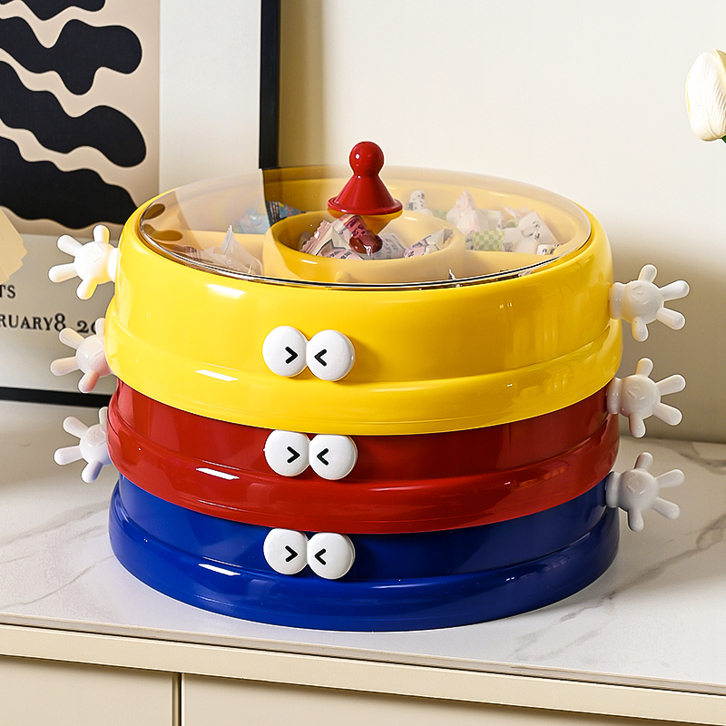 星优多巴胺糖果盒客厅桌面茶几摆盘水果零食创意家用带盖果盘