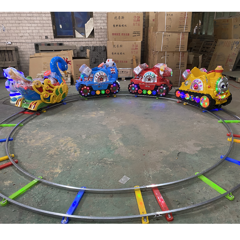 广场轨道小火车公园游乐设备户外电动旋转木马摆摊发光轨道玩具车