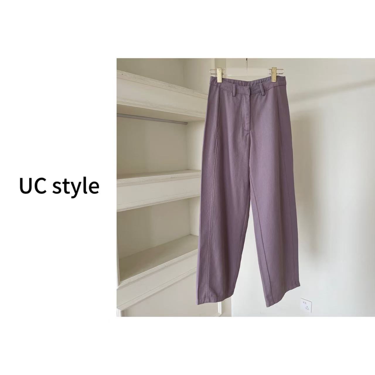 【UCSTYLE】UC18‘香芋紫’自然弧线立体剪裁牛仔裤主播穿S码