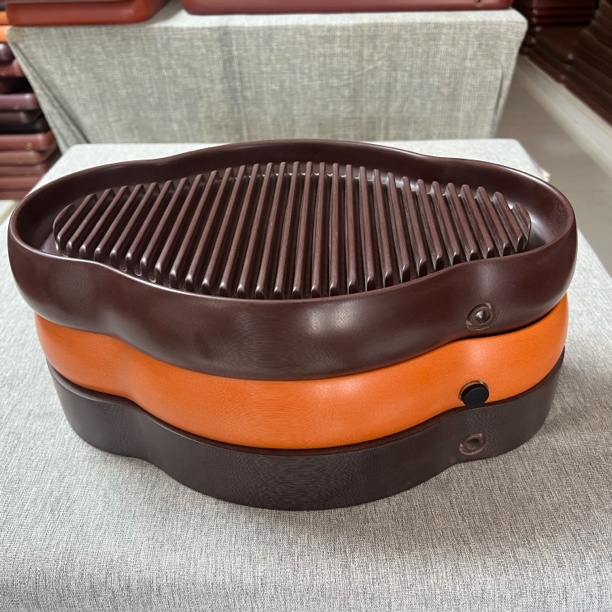 海棠款电木茶盘无漆无蜡沥水简约排水式新中式家用办公茶具小型