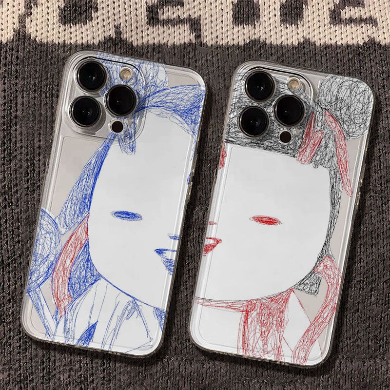 素描胡巴适用iphone17苹果16手机壳小米OPPO华为VIVO荣耀一加