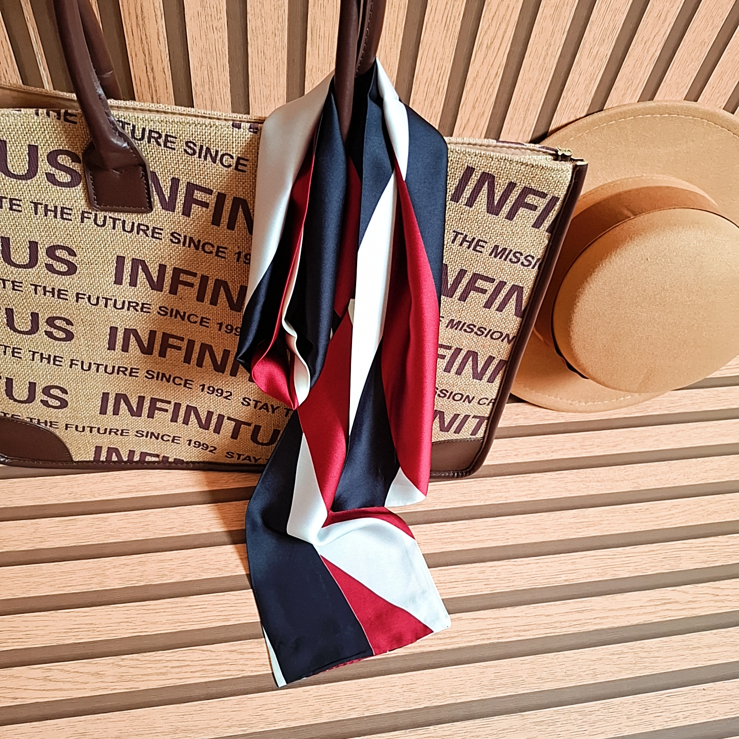 双层直角小长丝巾撞色小丝巾(150厘米＊15厘米）