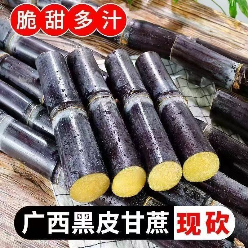 广西黑皮甘蔗应季水果整箱包邮脆甜多汁现砍现发【中段】
