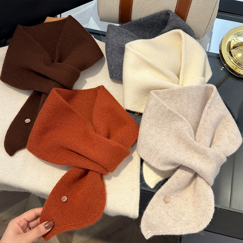 羊毛围巾女显白韩冬季保暖百搭保暖围脖针织围脖男