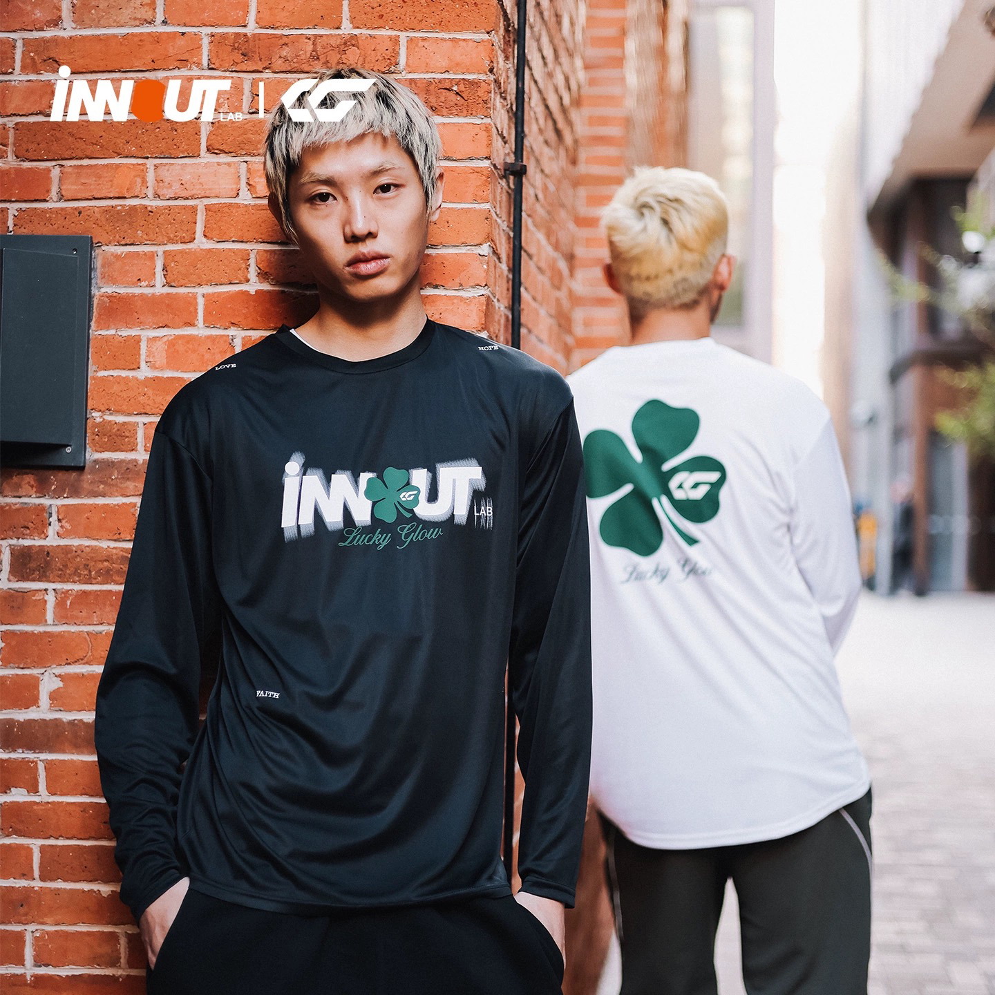 INNOUT X Lucky Glow户外速干衣打底衫训练运动四叶草幸运长袖T恤