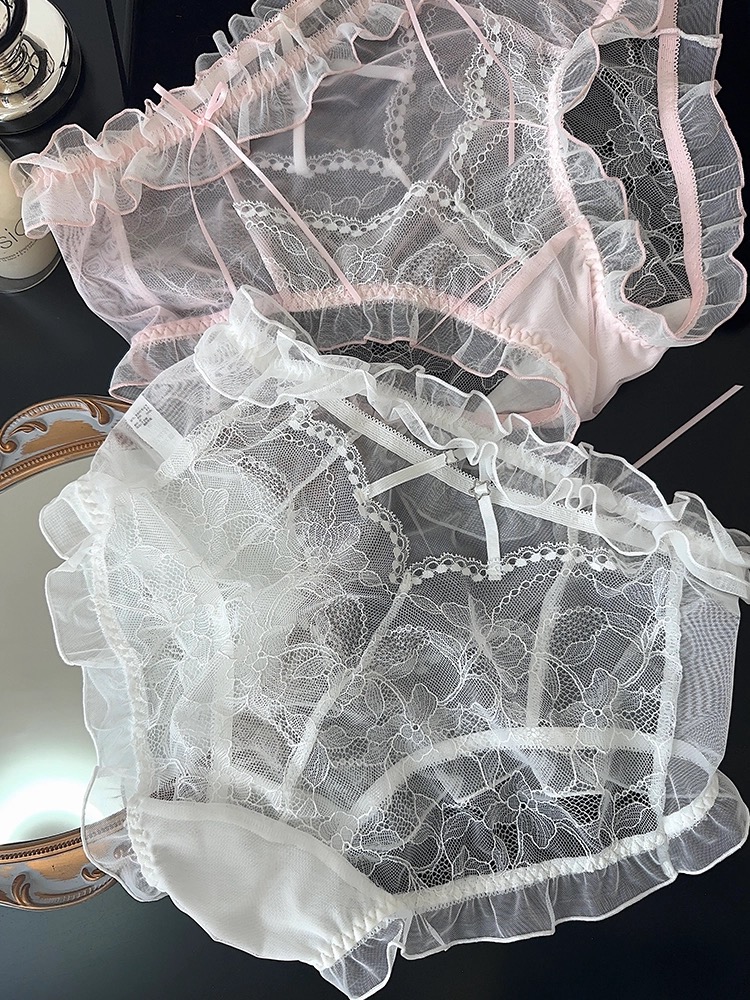 新款大码性感镂空高腰轻薄透气女士内裤蕾丝本命年红色