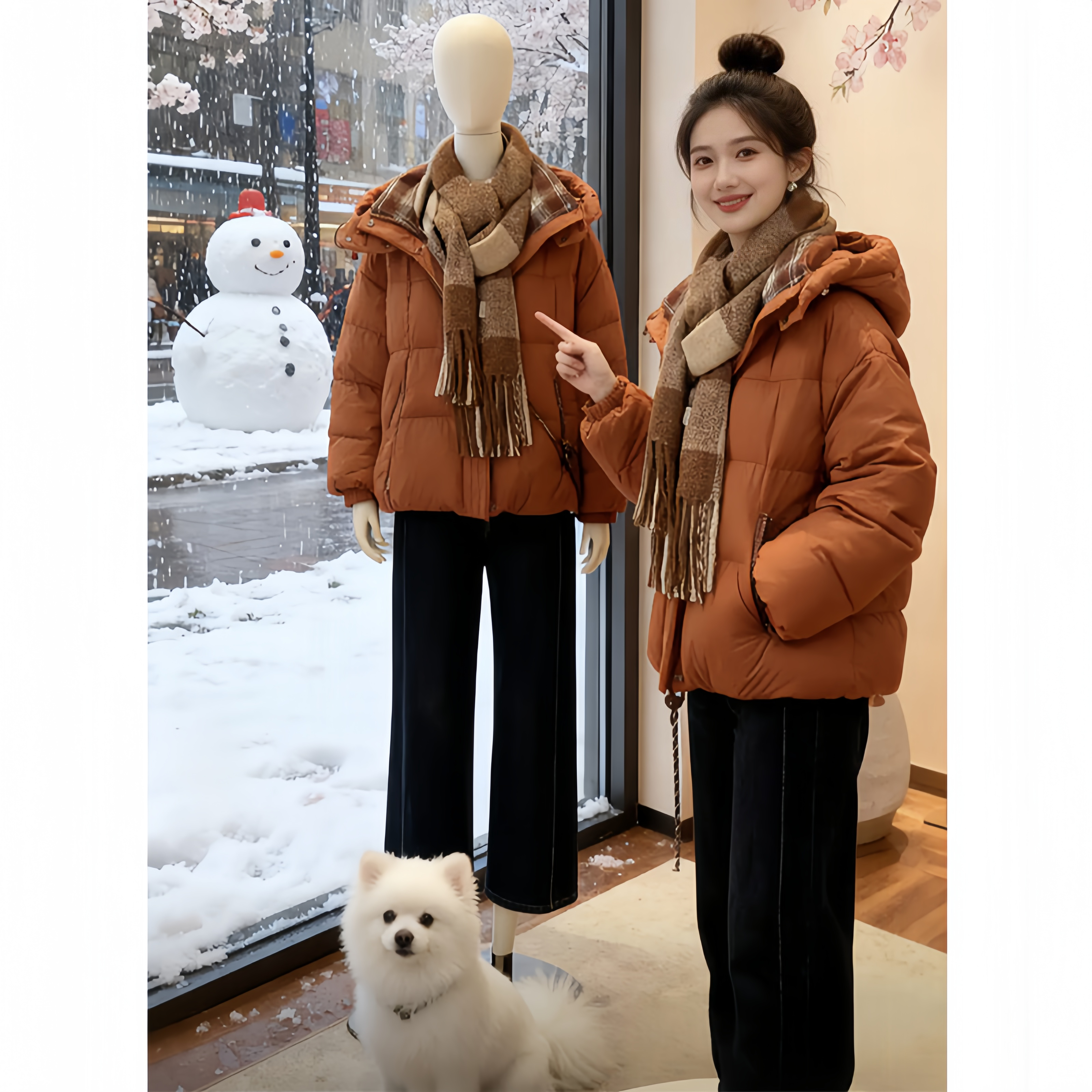 SHALLDOER【巴黎腔调】港风设计感宽松棉服女秋冬季时髦百搭棉袄潮