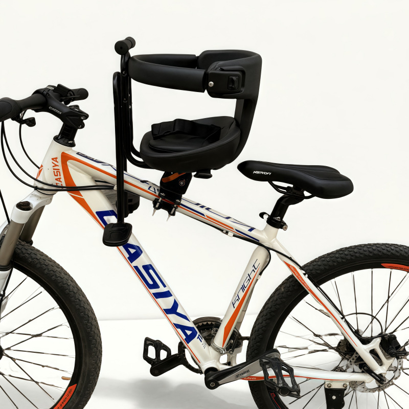 山地车前置儿童座椅快拆山地车单车公路车折叠车宝宝安全前坐凳子