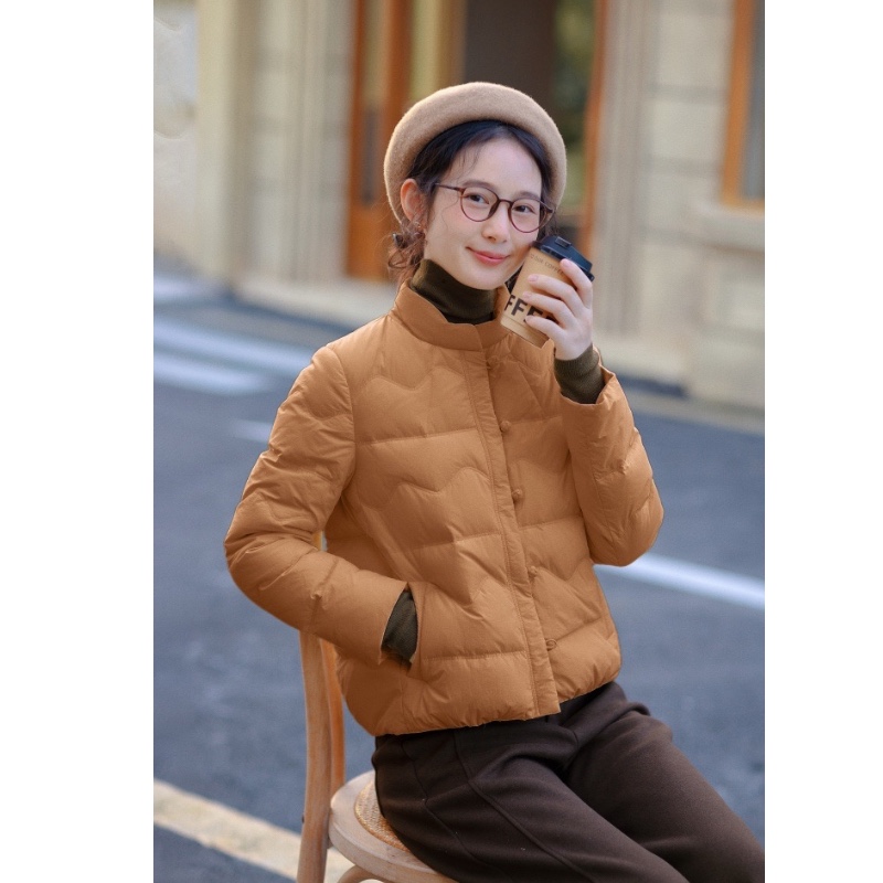 红念文艺女短款轻薄小个子冬装2025年小个子不臃肿羽绒服