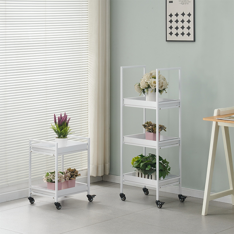 知小萌简约可移动落地式小推车多层室内厨房阳台花架置物架家用