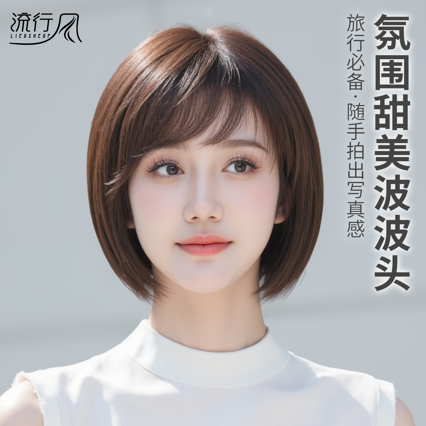 假发女款全头套波波头短发推荐2025夏季减龄全真发夏天专用免发网