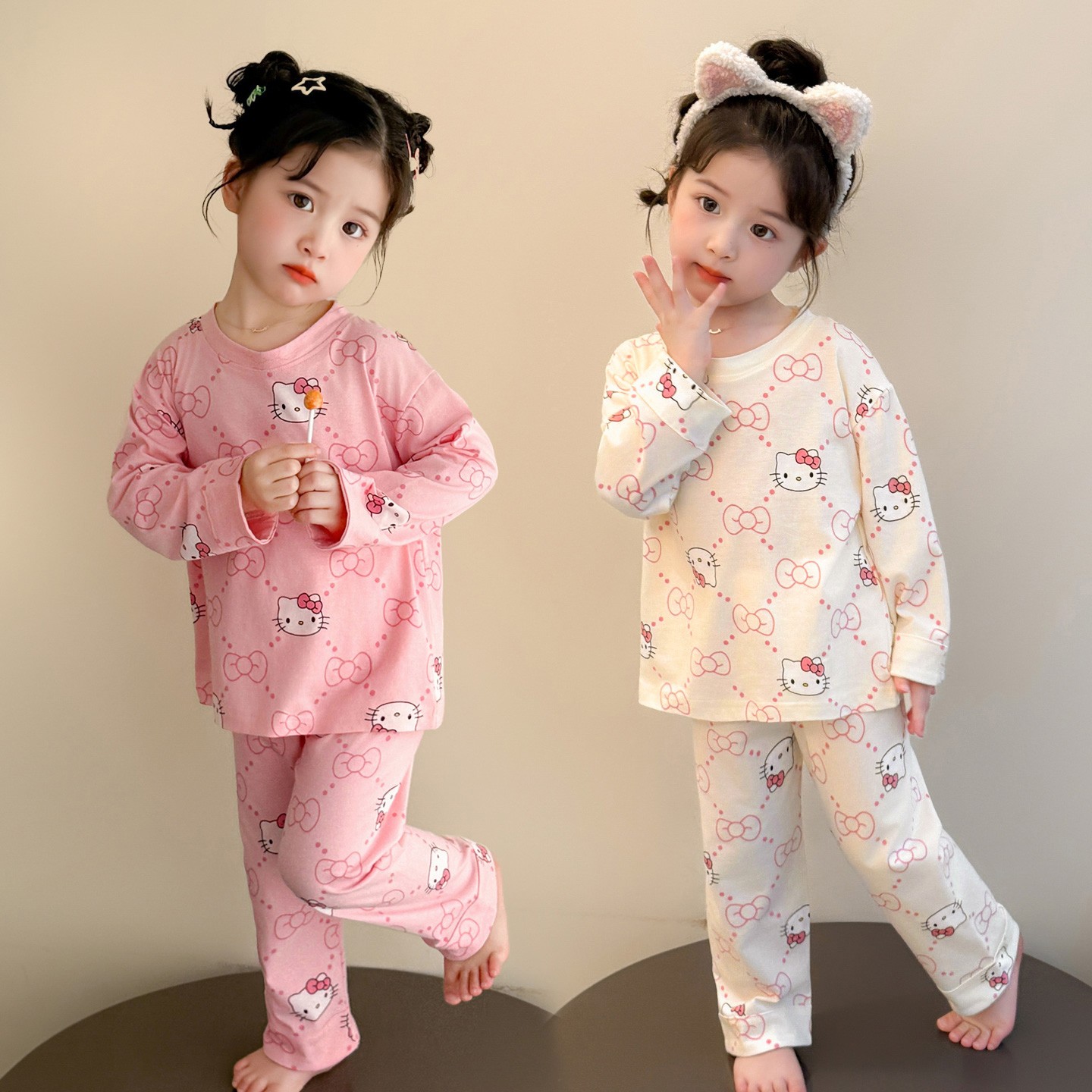 儿童睡衣女孩春秋纯棉2025新款女宝套装长袖空调服秋季女童家居服