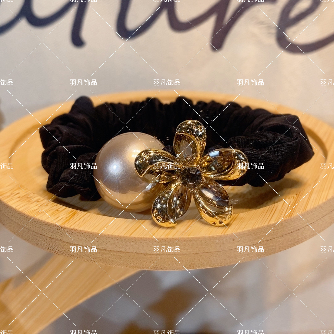 羽凡原创2575欧美风复古发圈小香风气质女发绳甜美风法式日韩简约