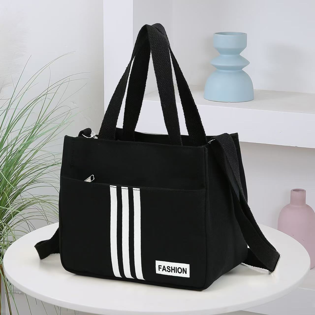 【可斜挎】春季新款手提斜挎包大容量上班族学生饭盒妈咪上班便当包