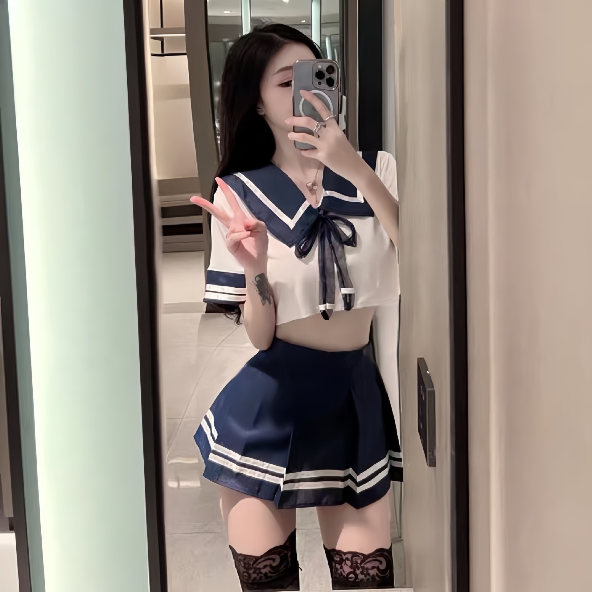 纯欲性感火辣学生套装jk制服诱惑水手服挑逗睡衣战袍显瘦