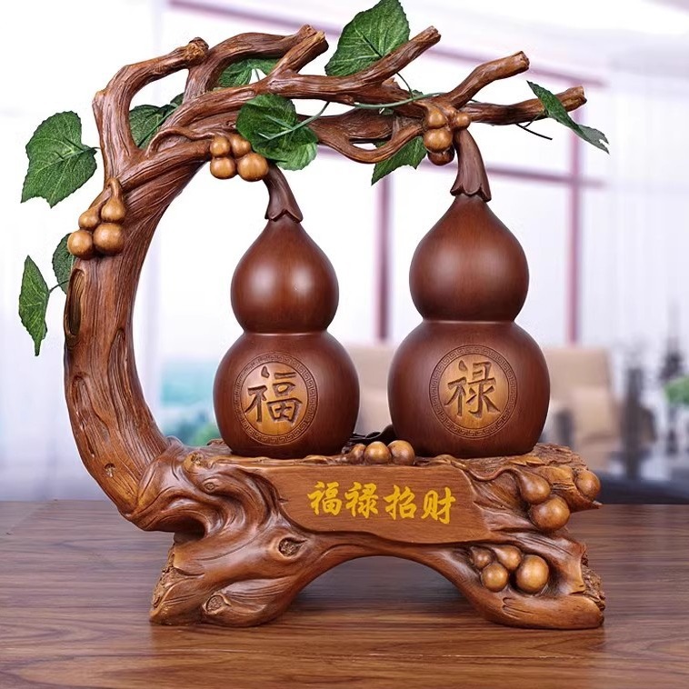 中式葫芦摆件玄关电视柜桌面酒柜装饰品客厅新居乔迁礼物创意手工