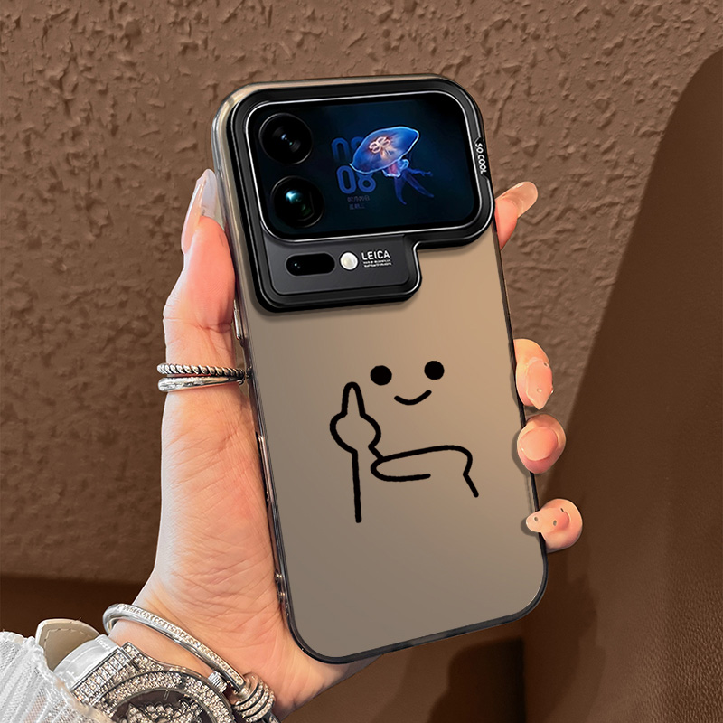 【壳妙屋】中指小人适用小米17promax手机壳xiaomi17防摔磨砂趣味15