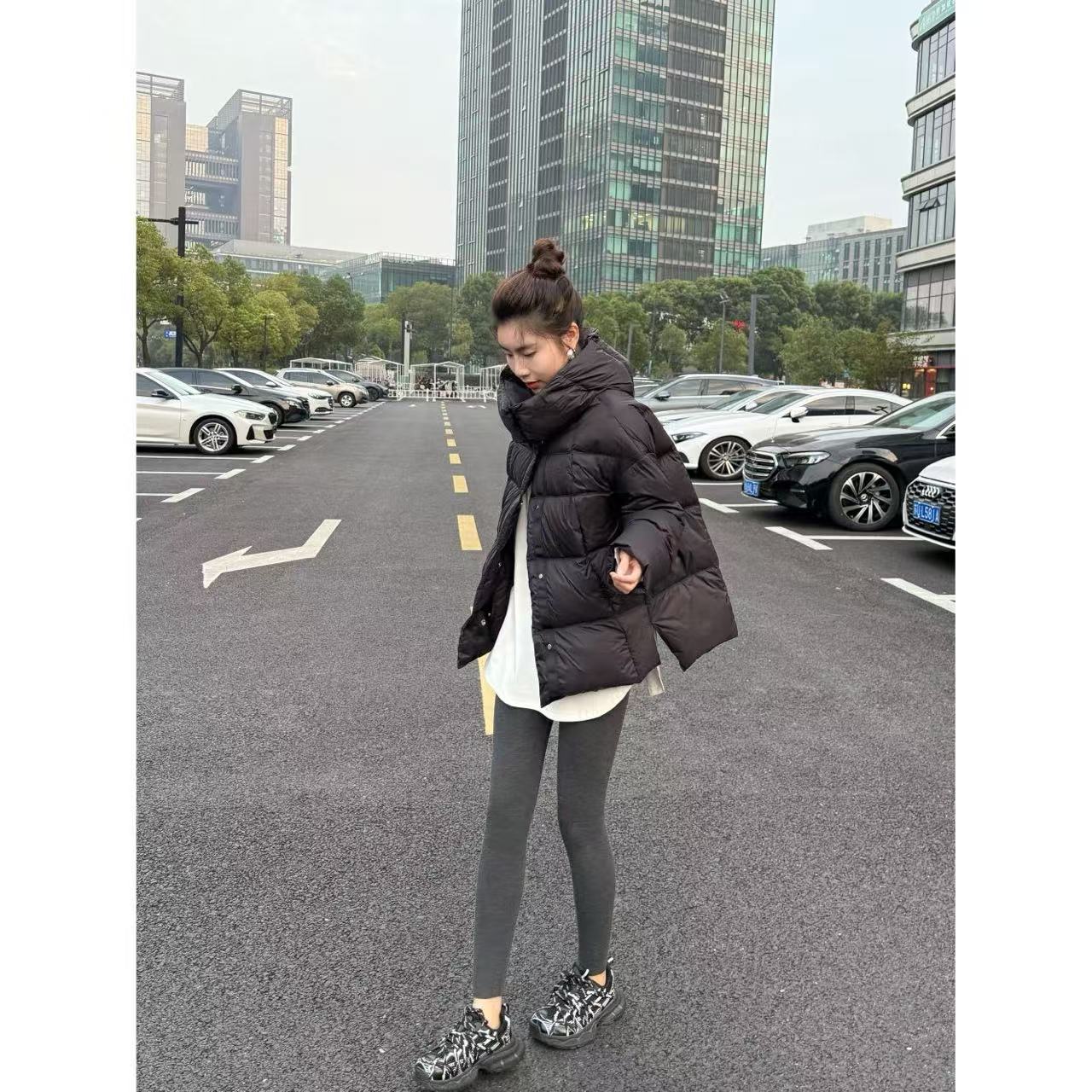 【轻奢高级鹅绒服短款羽绒服】小允姐姐2025新款时尚高级鹅绒服