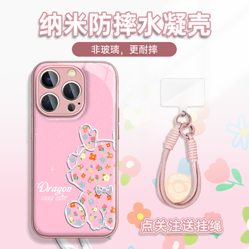 适用于苹果16/17华为OPPO小米VIVO潮流简约LJ水凝手机壳AM1089