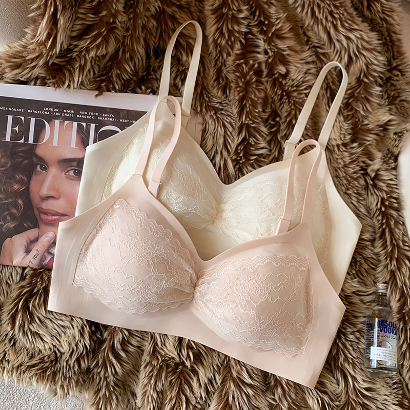 提未苏小胸聚拢蕾丝内衣女士柔软舒适透气显大无钢圈防下垂文胸罩