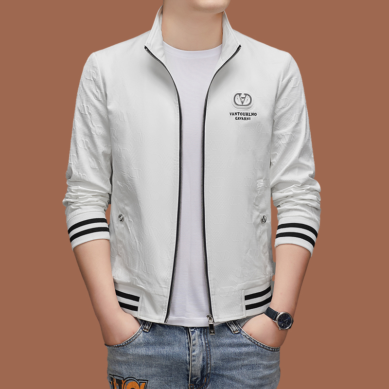 意大利大牌2025新款春秋男装轻奢时尚男士立领夹克高端中青年外套