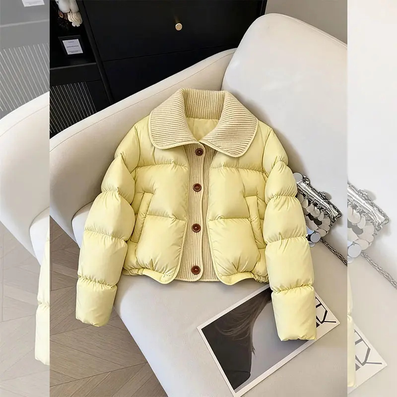 【现货】冬季新款翻领棉服外套女款气质轻熟风棉袄独特别致加厚棉衣