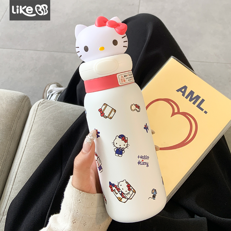 hellokitty保温杯女生可爱316水杯女新款2025高颜值学生便携杯子