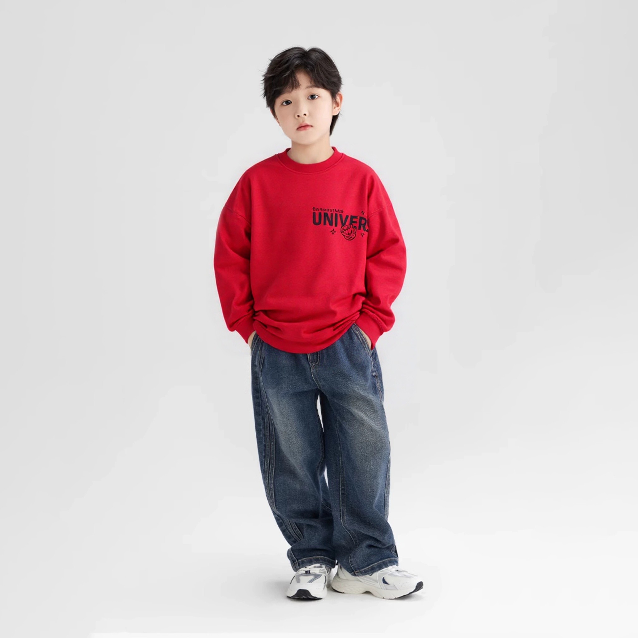 童装长袖2025秋季韩版新款男童T恤 中大童印花休闲长袖儿童打底衫