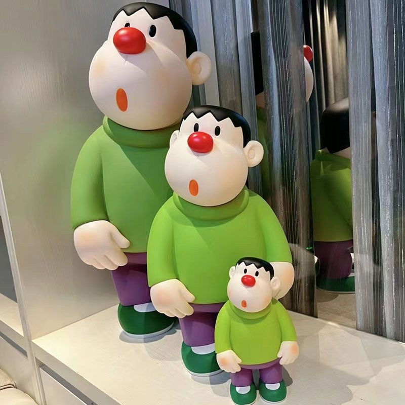 【全家桶】家居胖虎手办汽车桌书桌外治愈动漫潮玩呆萌男生动漫饰品