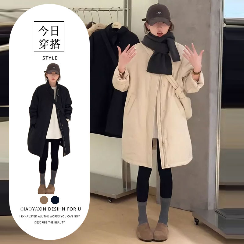 【现货】多巴胺甜妹风减龄派克服保暖棉服女秋冬2025新款加厚外套