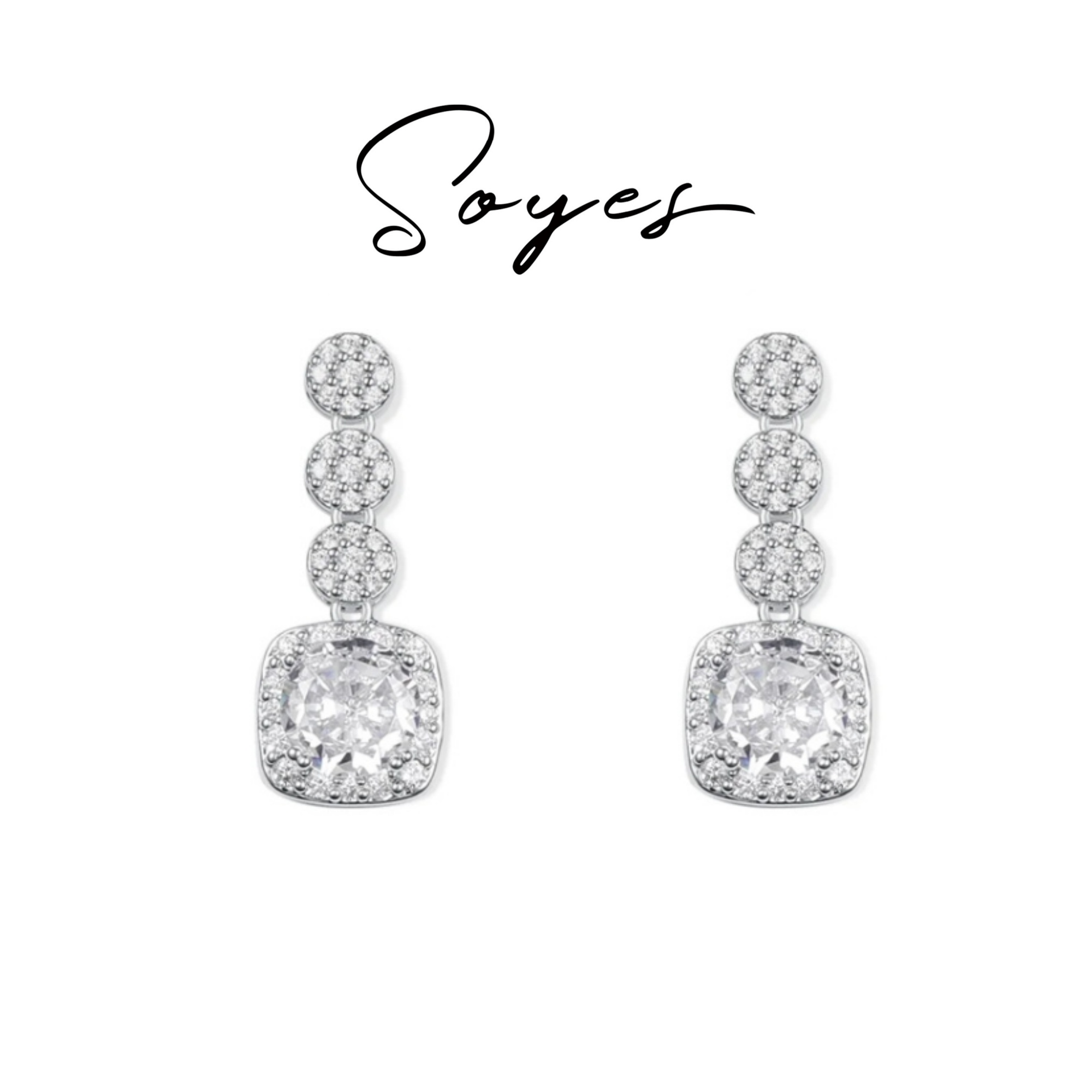 soyes/索野 铜合金耳饰 【冰霜】满钻耳环许我耀眼许妍露思同款