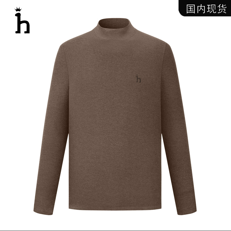 【品牌现货撤柜清仓】Hassyz轻奢商务休闲半高领德绒保暖长袖卫衣