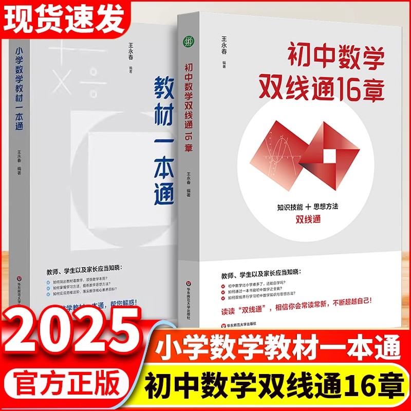 小学数学教材一本通初中数学双线通16章王永春数学思想方法数学