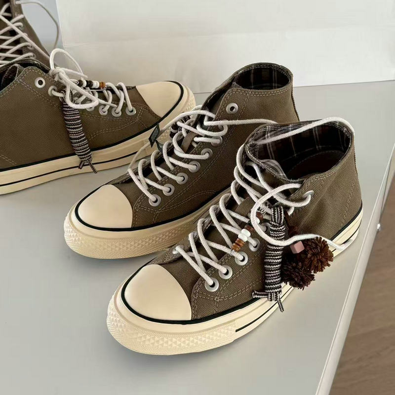 诗歌兰高帮鞋女2025新款真皮复古磨砂皮板鞋时尚平底休闲鞋351-26