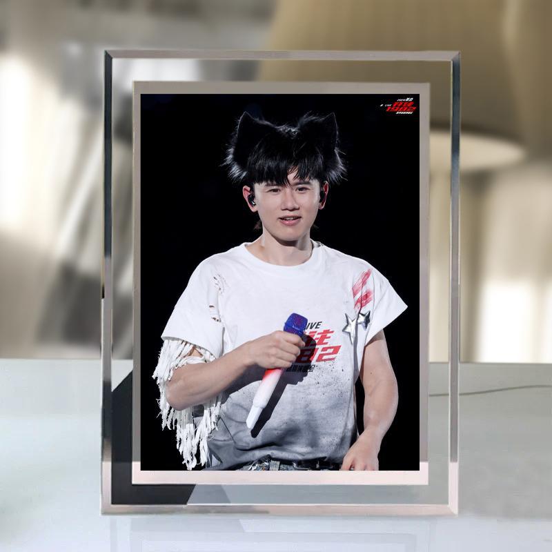 张杰周边明星周边水晶相框装饰摆台摆件立牌生日礼物