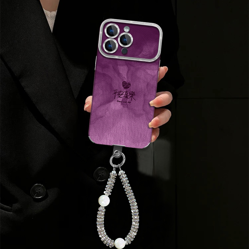 适用【VIVO】X系列/S系列/Y系列电镀大视窗小羊皮平安喜乐手机壳