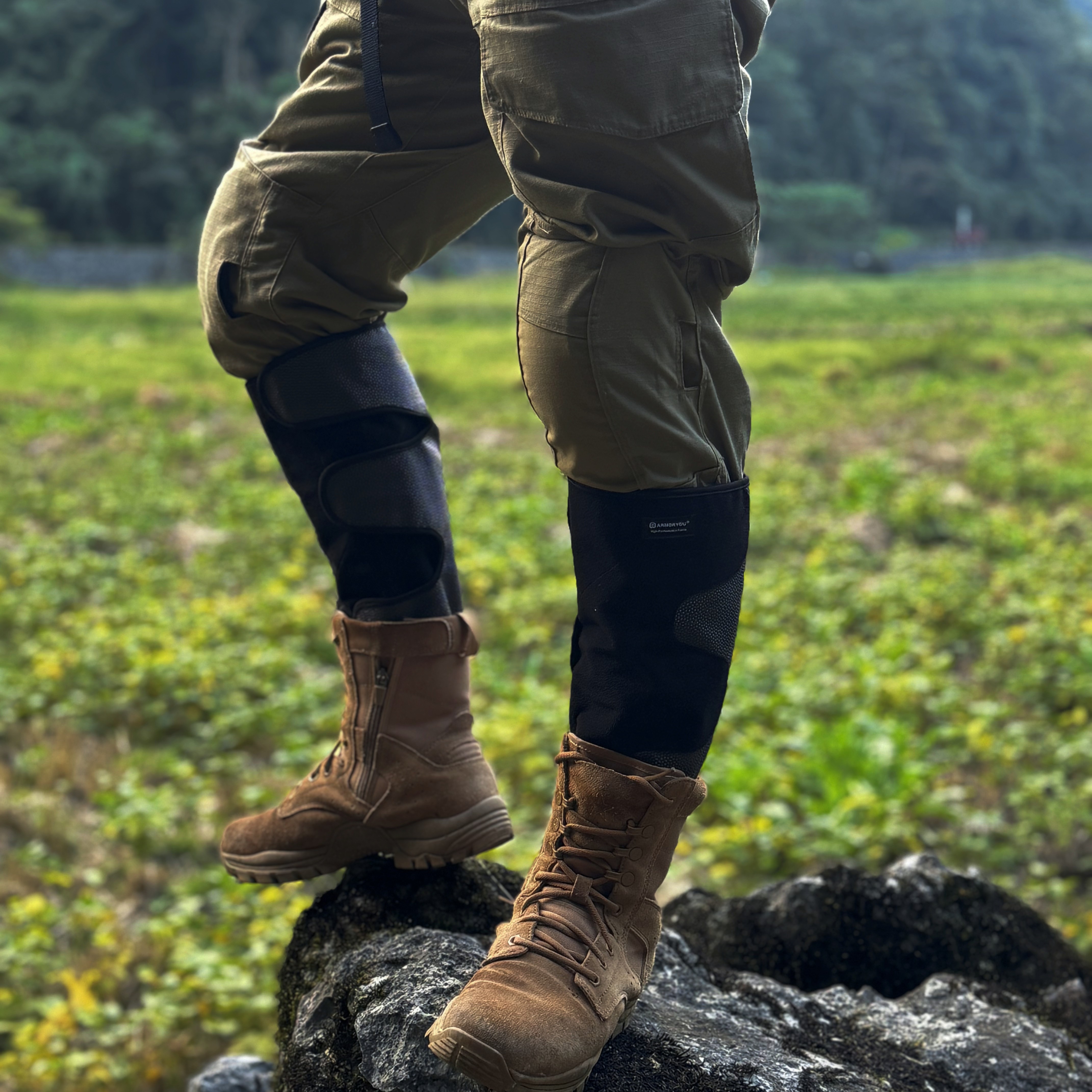 阿朱力推一双防蛇咬户外护腿轻便安全透气鞋子防滑耐磨防护高筒