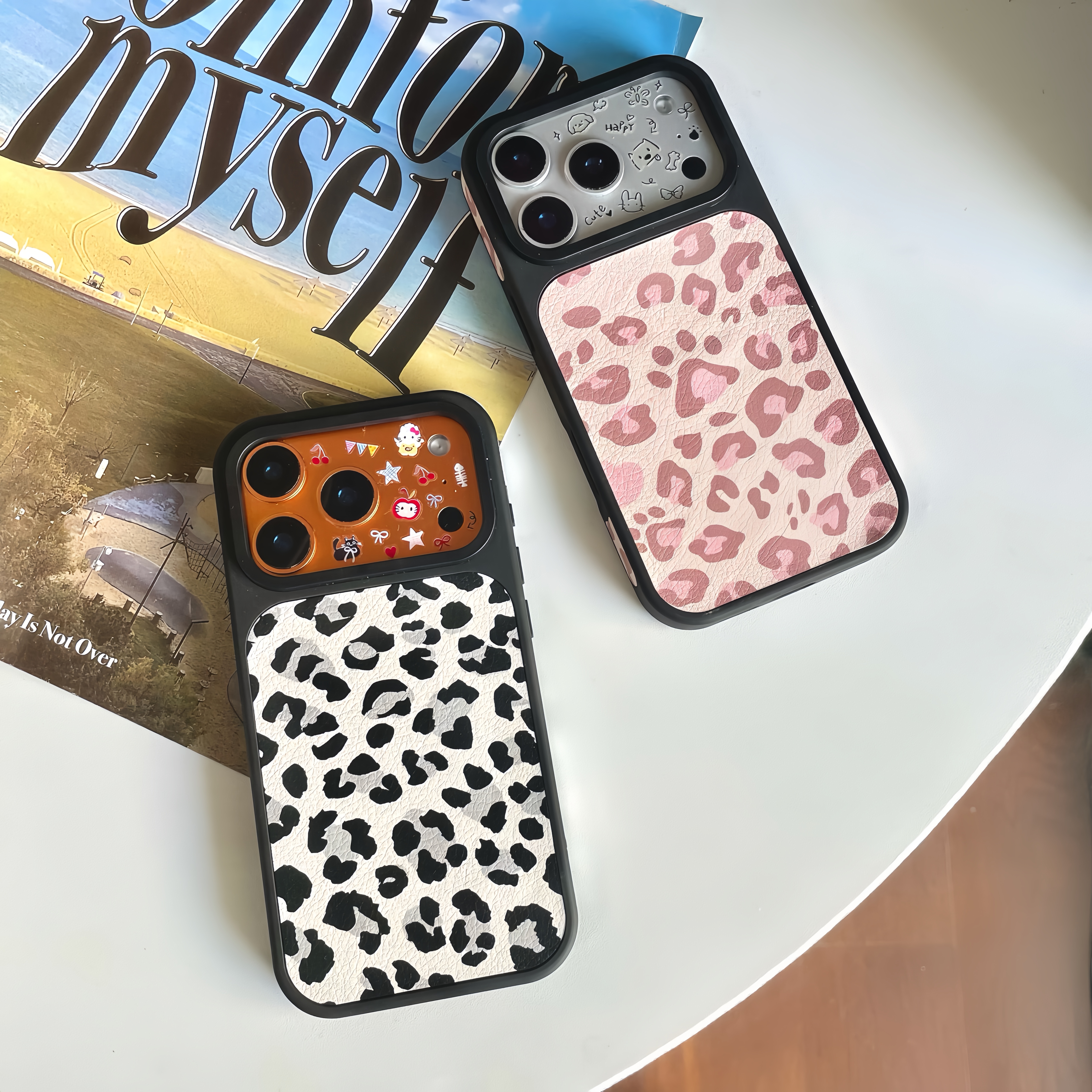 侧贴四包金属漆豹纹个性适用iPhone17promax手机壳苹果16/15/1413