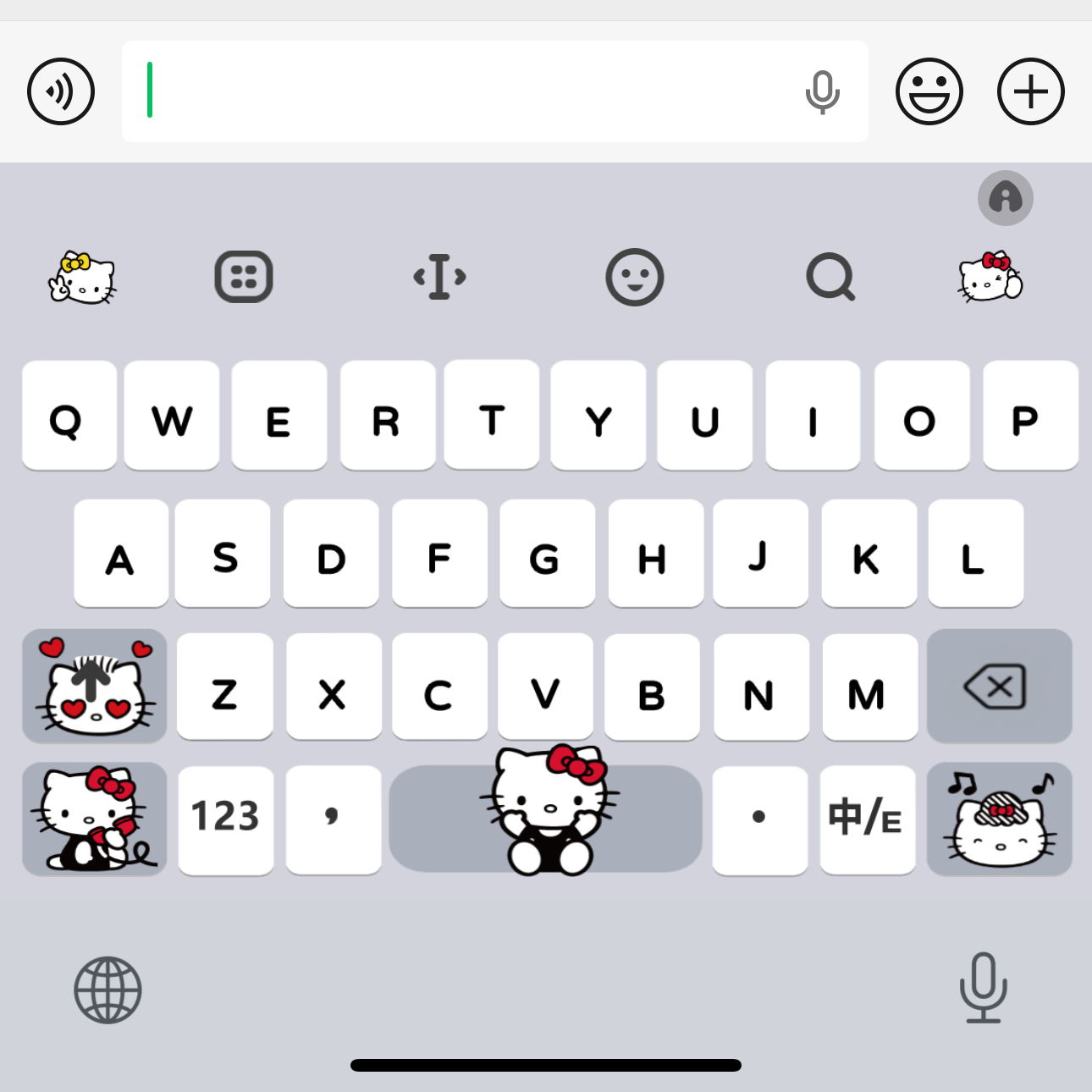 爱心kt/ios苹果安卓百度输入法皮肤键盘白肚皮双系统双色