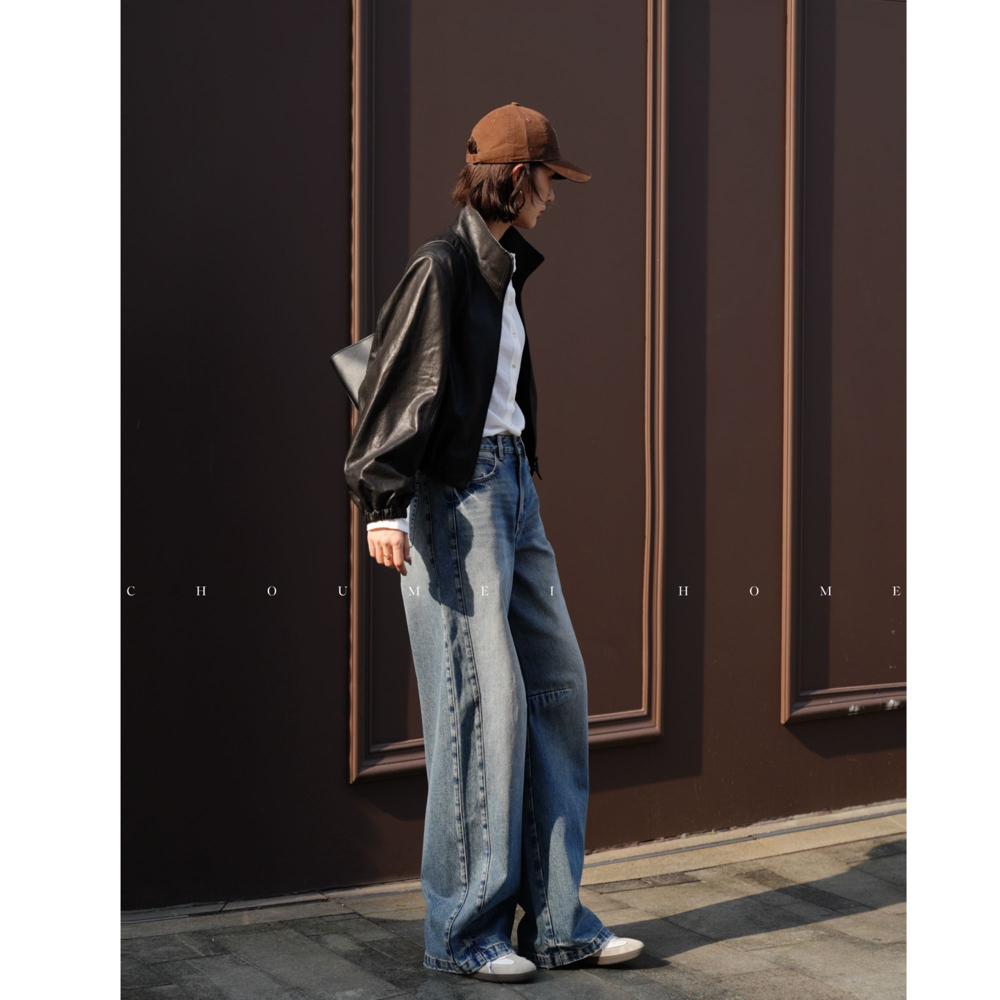 Choumei Home25秋冬设计师款弯刀结构裤 宽松显瘦复古慵懒阔腿裤