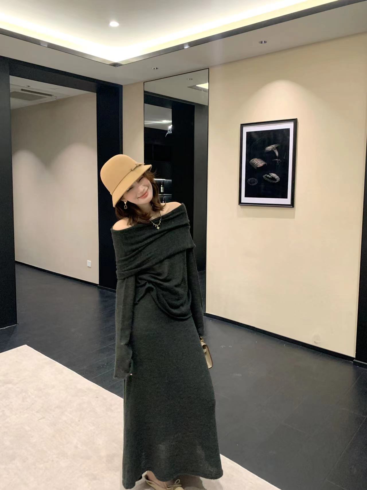 【芝士Cheese】秋日协奏曲  宽松百搭通勤秋季轻奢上衣+松紧腰半裙