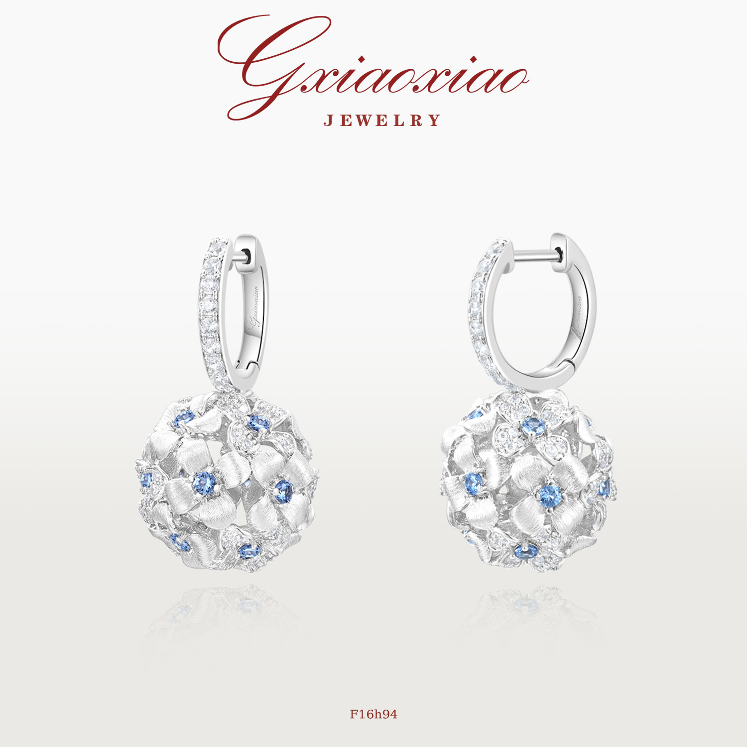 G XIAOXIAO 镀K金 【冰花幻梦】气质高级感百搭圆形耳环 F16H94