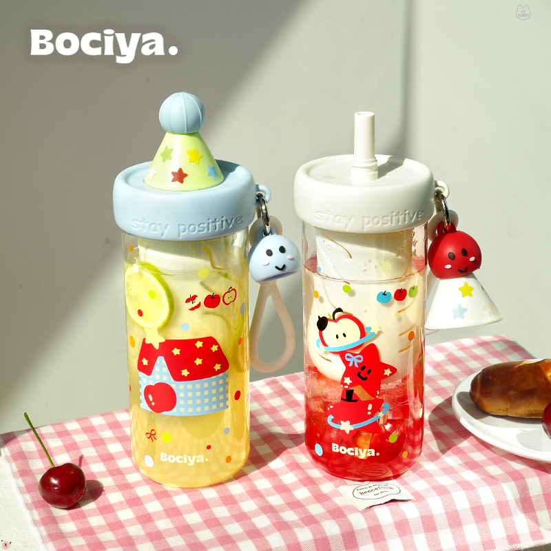 水杯女生夏日高颜值塑料杯2025新款tritan大容量学生便携吸管杯子