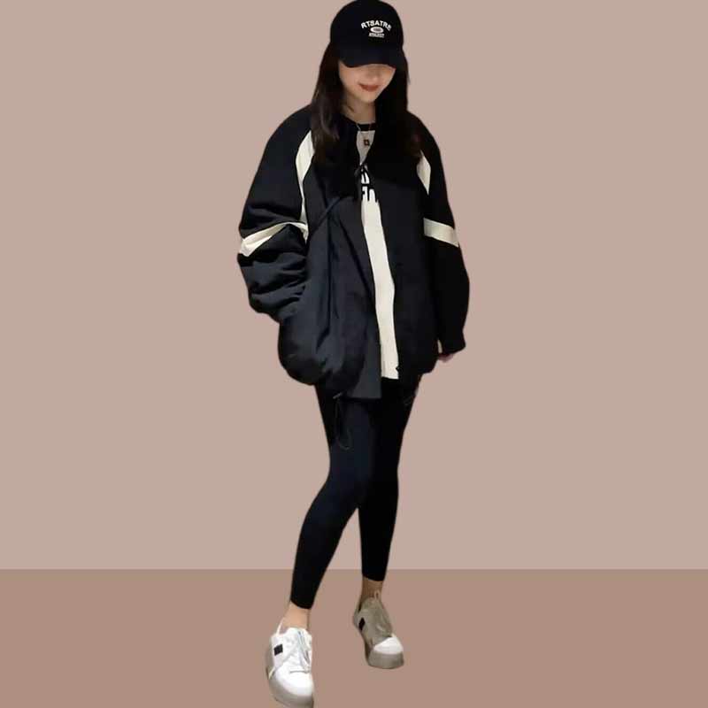 冲锋衣外套女2025春秋新款夹棉加厚休闲洋气时髦小个子棒球服上衣