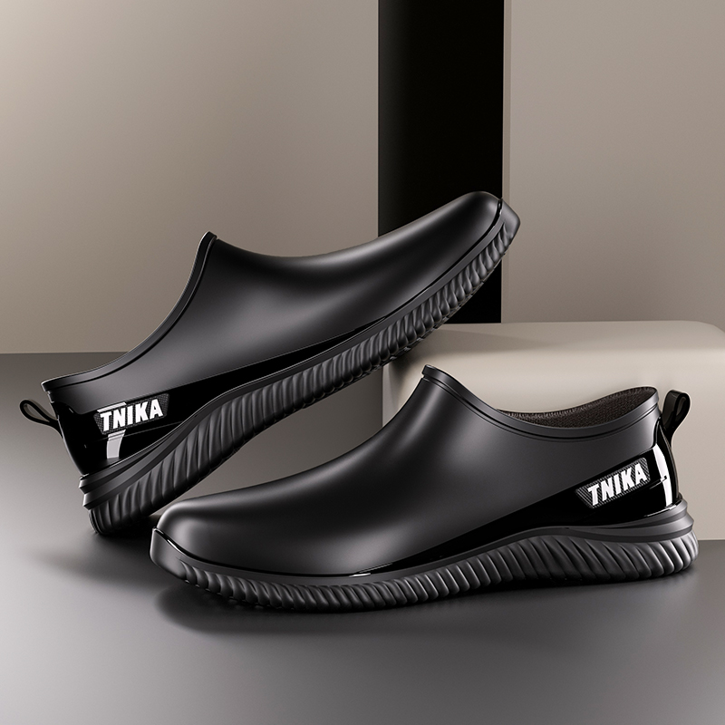 时尚男士雨鞋防水防滑低筒雨靴厨房鞋男工作鞋洗车鞋低帮水鞋耐磨