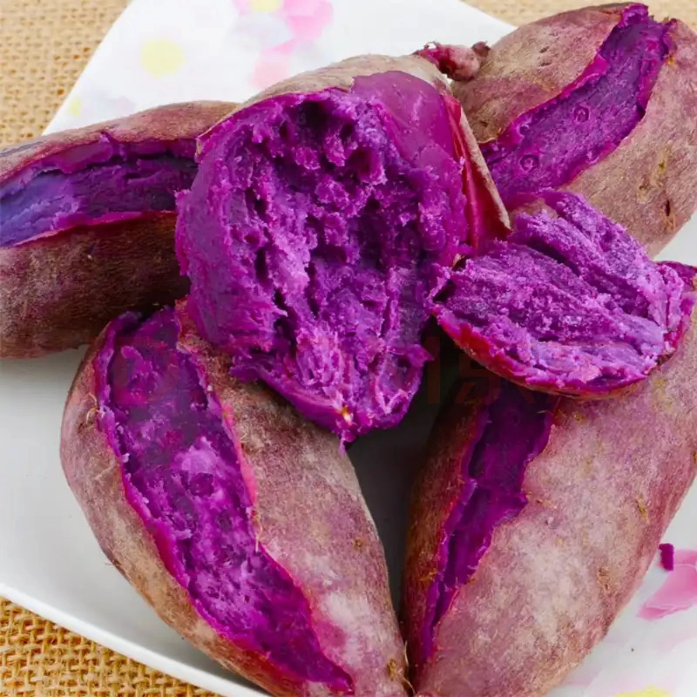 香甜软糯紫罗兰紫薯新鲜现挖粗粮番薯带箱3/5斤